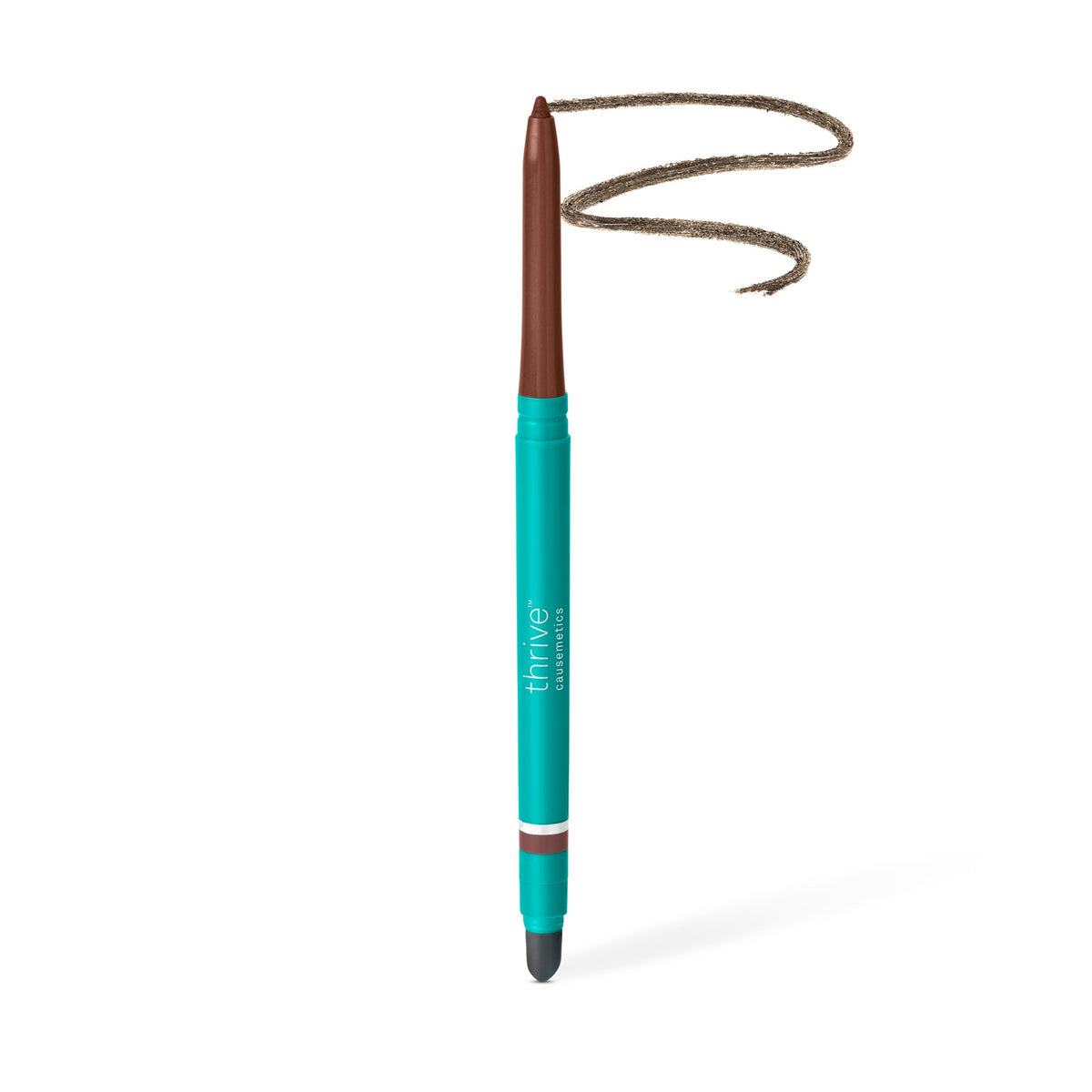 Thrive Causemetics Infinity Waterproof Eyeliner Pencil, Brown Matte front view