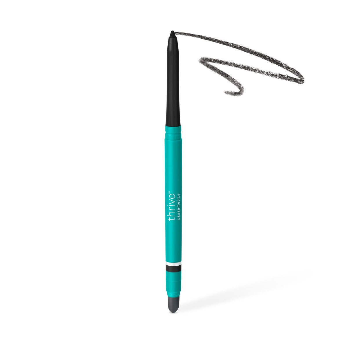 Thrive Causemetics Infinity Waterproof Eyeliner Pencil in Black Matte front view