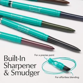 Thrive Causemetics Infinity Waterproof Eyeliner Pencil Slate Grey swatch on skin