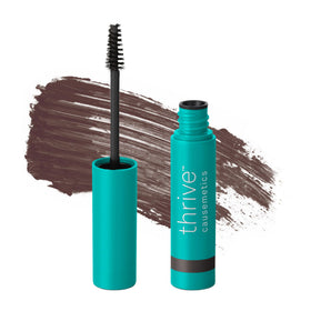 Thrive Causemetics Instant Brow Fix Eyebrow Gel Deep Brown front view