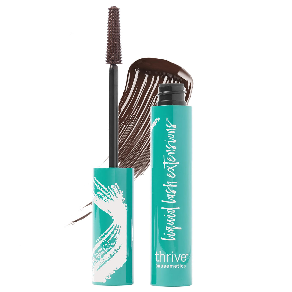 Thrive Causemetics Liquid Lash Extensions Mascara Brown Black front view