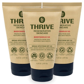 Thrive Natural Care Reef Safe Sunscreen SPF50 3 pack with eco-friendly packaging