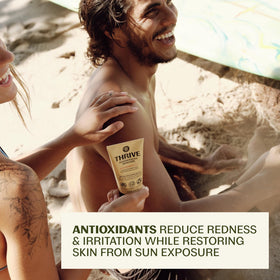 Thrive Natural Care Reef Safe Sunscreen SPF50 application on skin