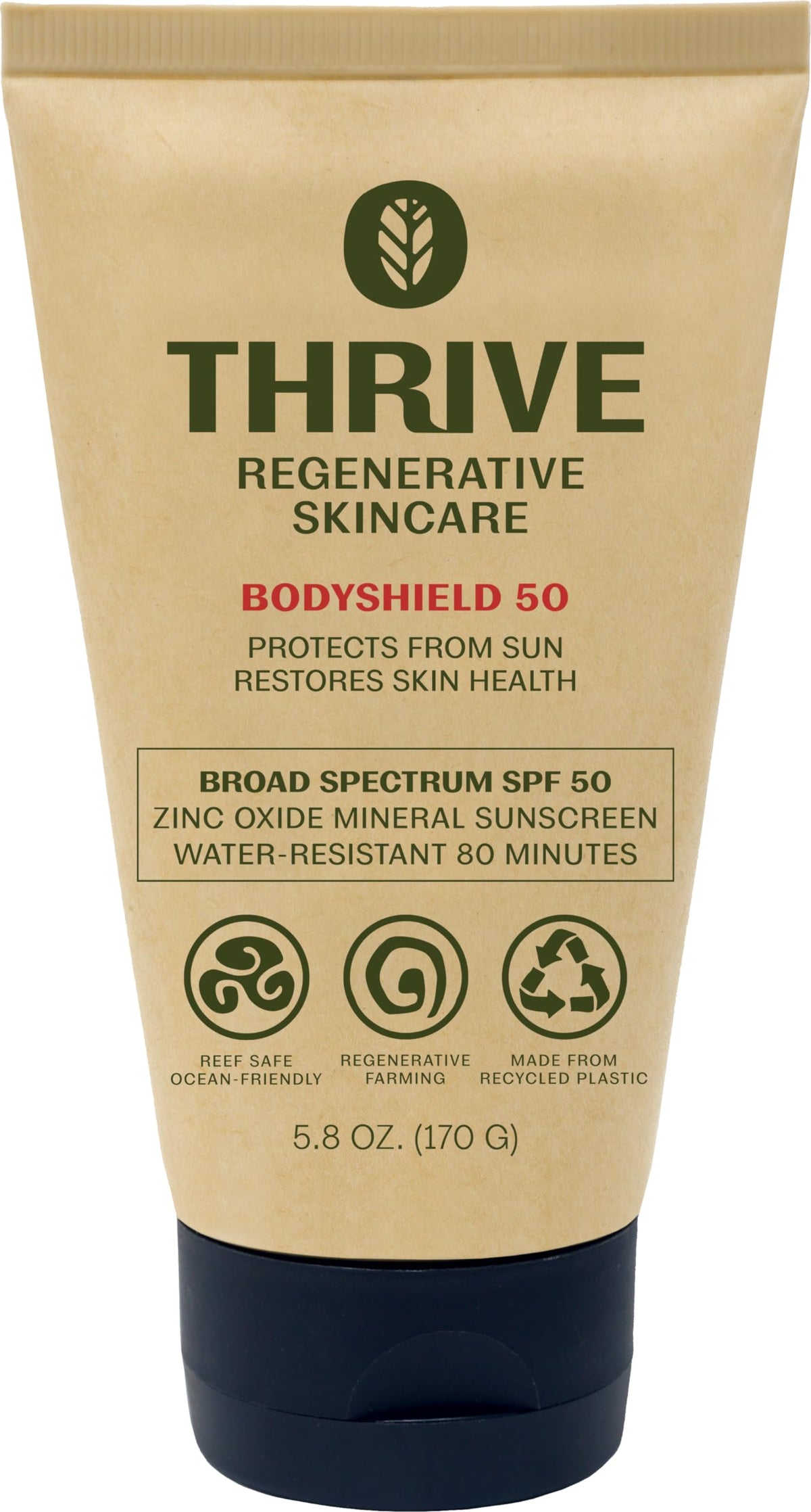 Thrive Natural Care Reef Safe Sunscreen SPF50 front view