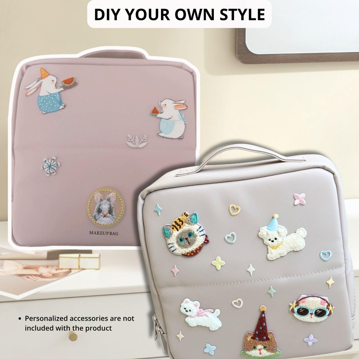 tianzong Travel Makeup Bag Cream dimensions and specifications
