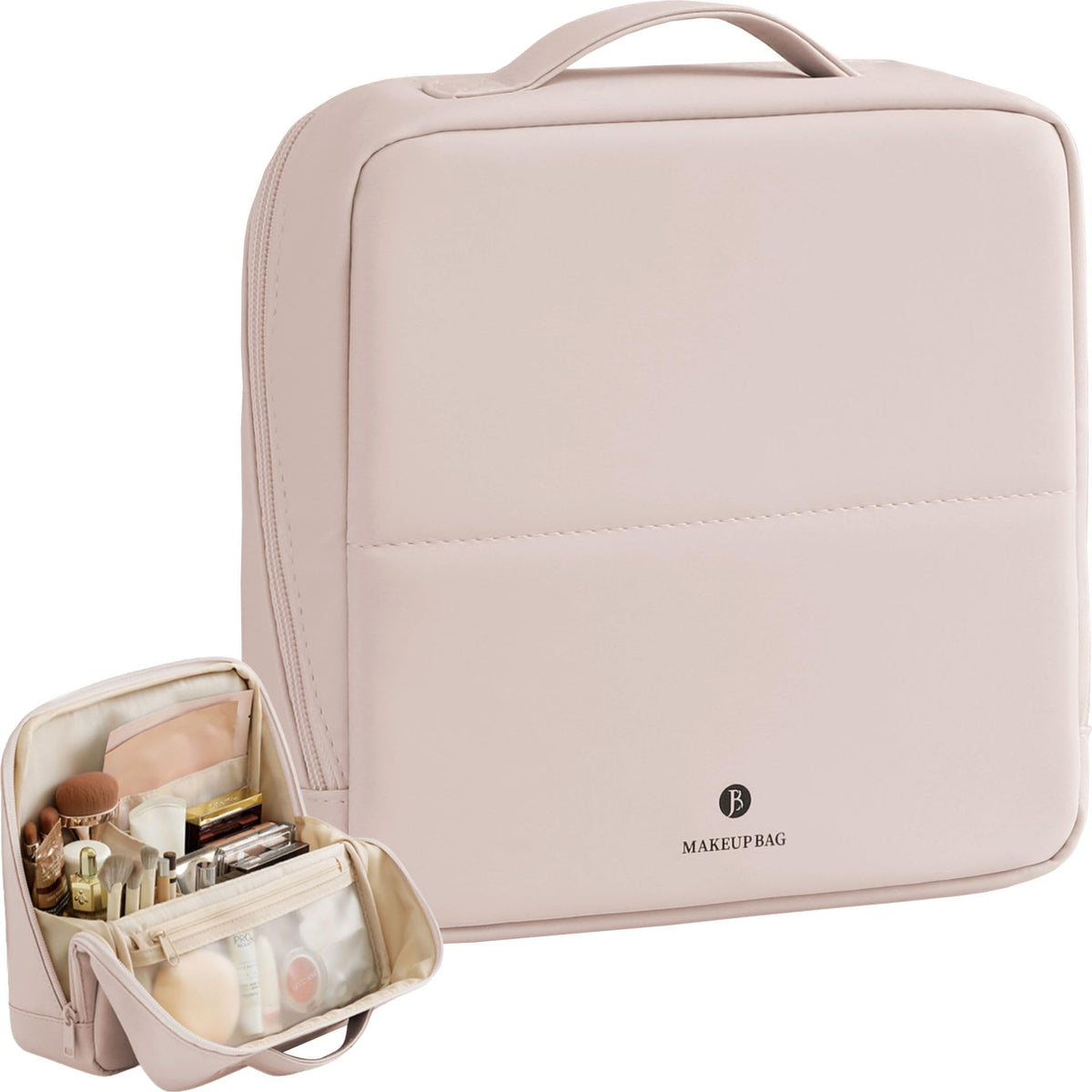 tianzong Travel Makeup Bag front view in Dusty Rose