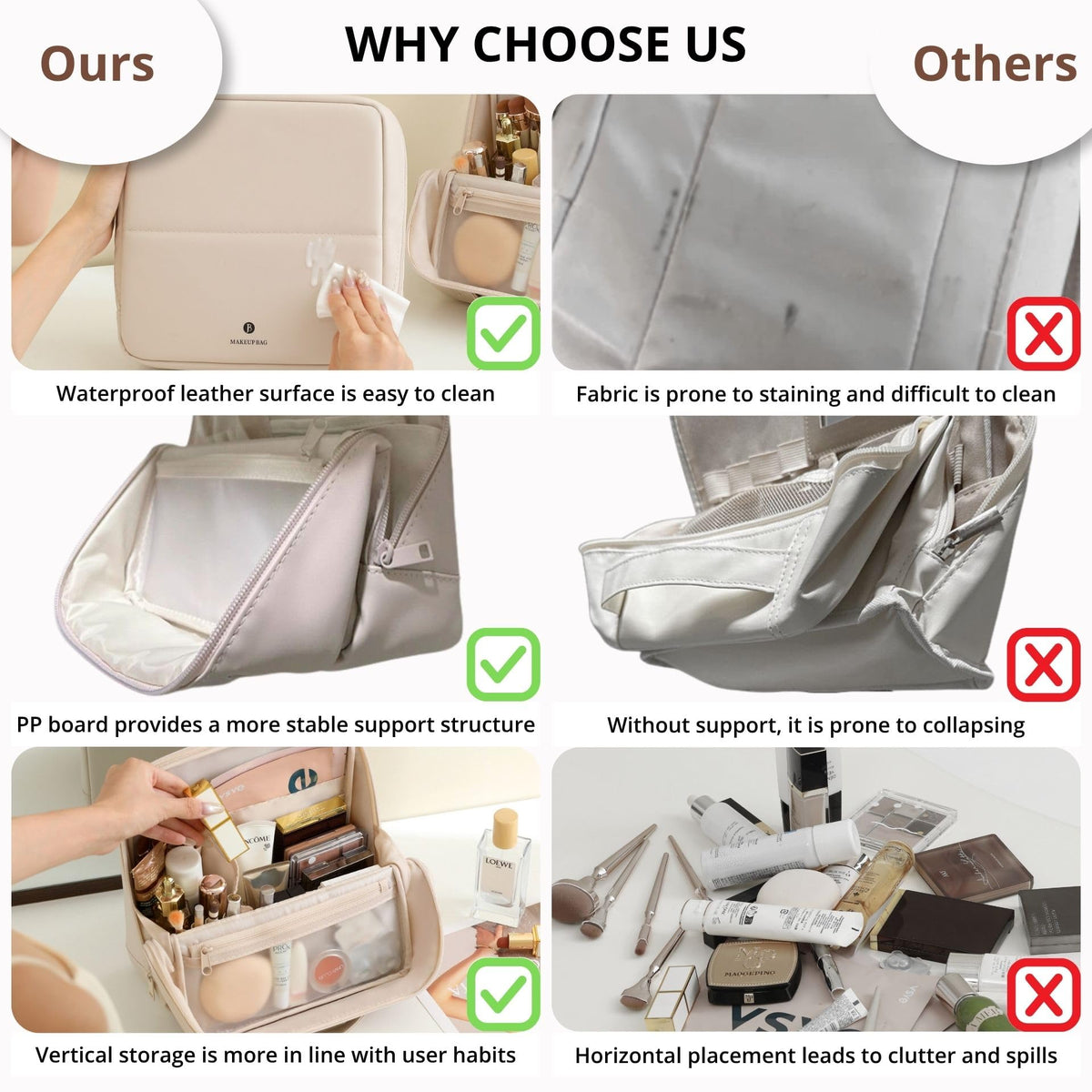 tianzong Travel Makeup Bag in a suitcase