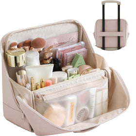 tianzong Travel Makeup Bag in Dusty Rose front view