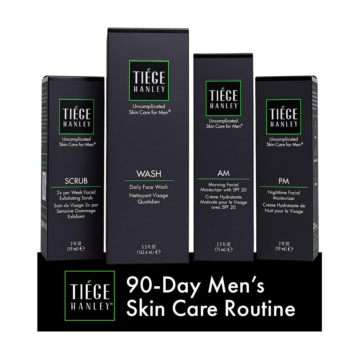 Tiege Hanley Essential Men's Skin Care Set packaging front view