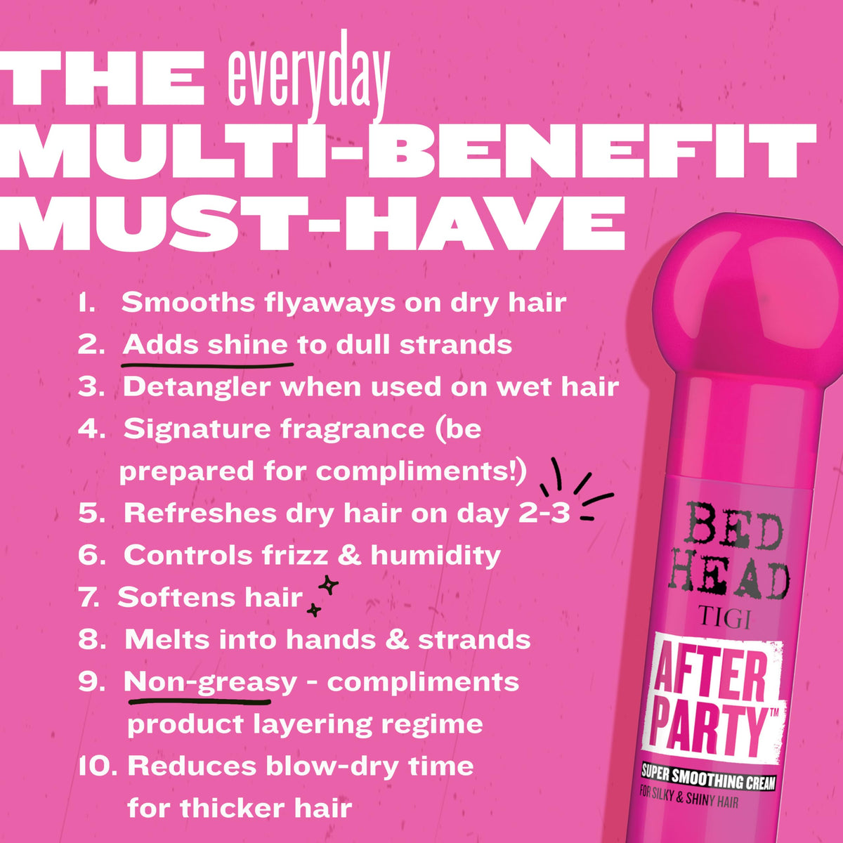 TIGI Bed Head After Party Smoothing Cream lifestyle shot