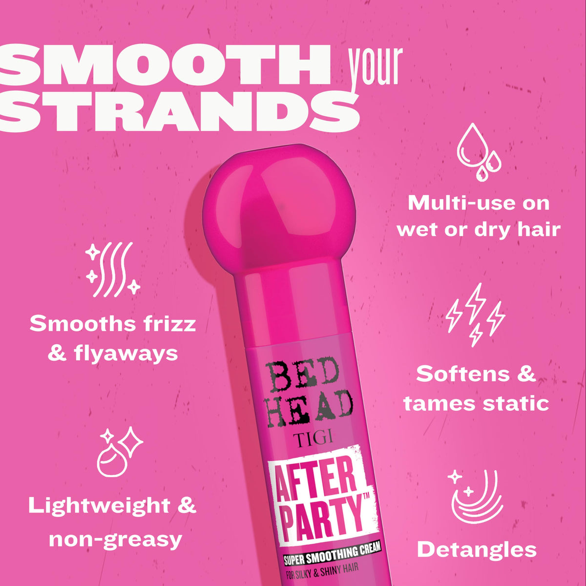 TIGI Bed Head After Party Smoothing Cream texture on hand