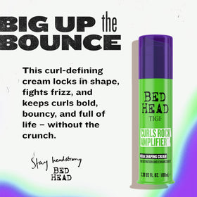 TIGI Bed Head Curls Rock Amplifier Curl Cream application on hair