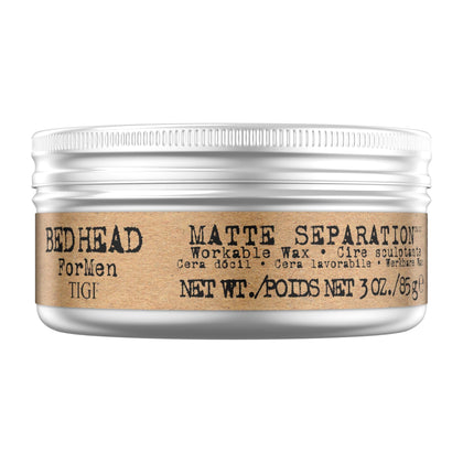 TIGI Bed Head for Men Matte Separation Wax 90g front view