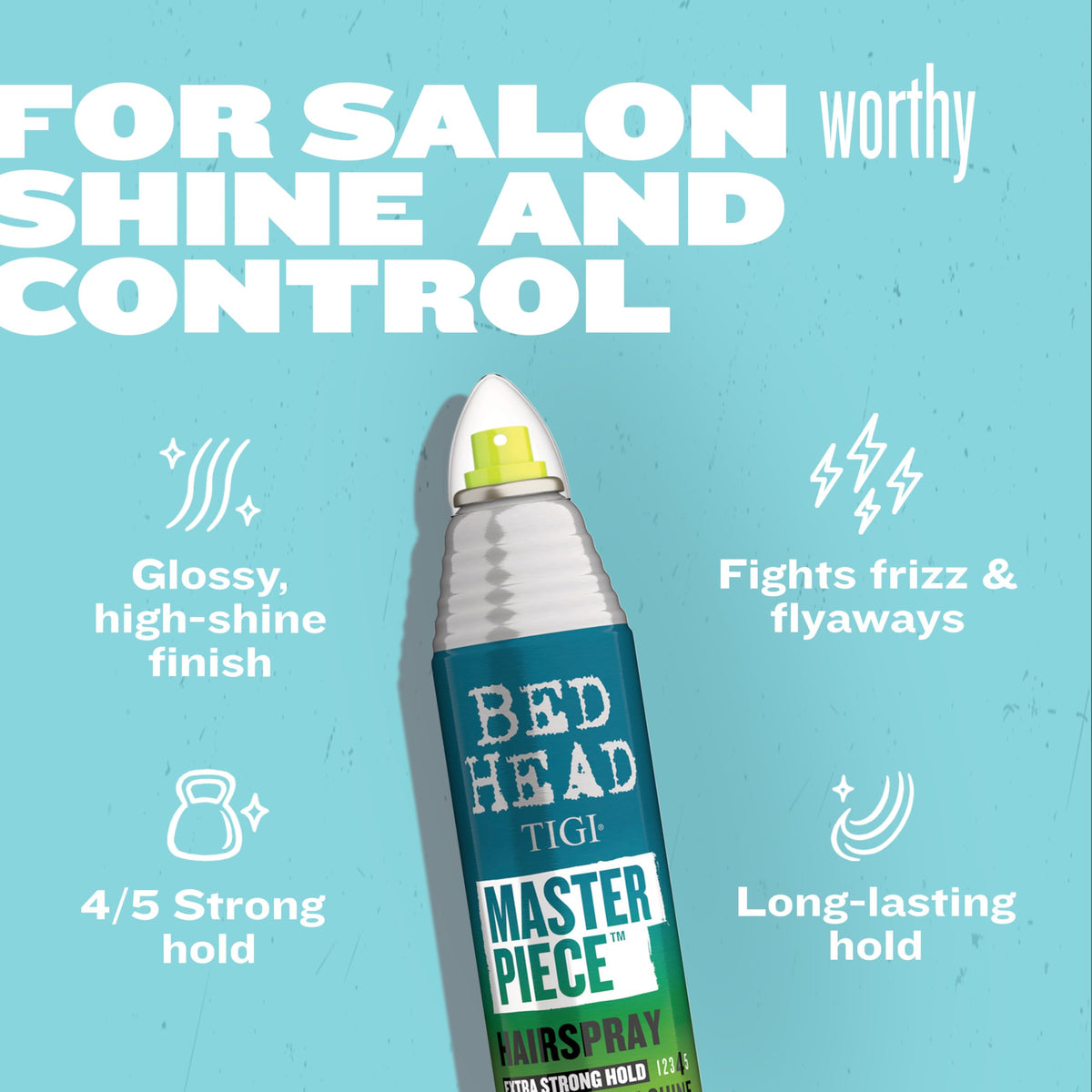 TIGI Bed Head Frizz Control Hair Spray side view showing nozzle