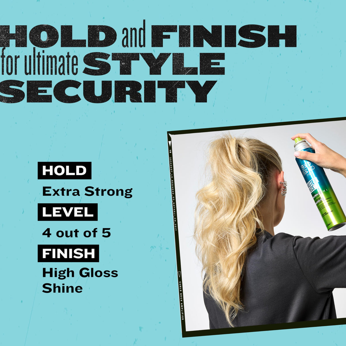 TIGI Bed Head Frizz Control Hair Spray with styling tools