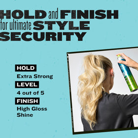 TIGI Bed Head Frizz Control Hair Spray with styling tools