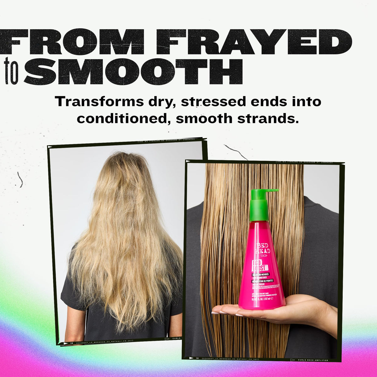 TIGI Bed Head Leave-In Conditioner Ego support 2-Pack on a bathroom counter