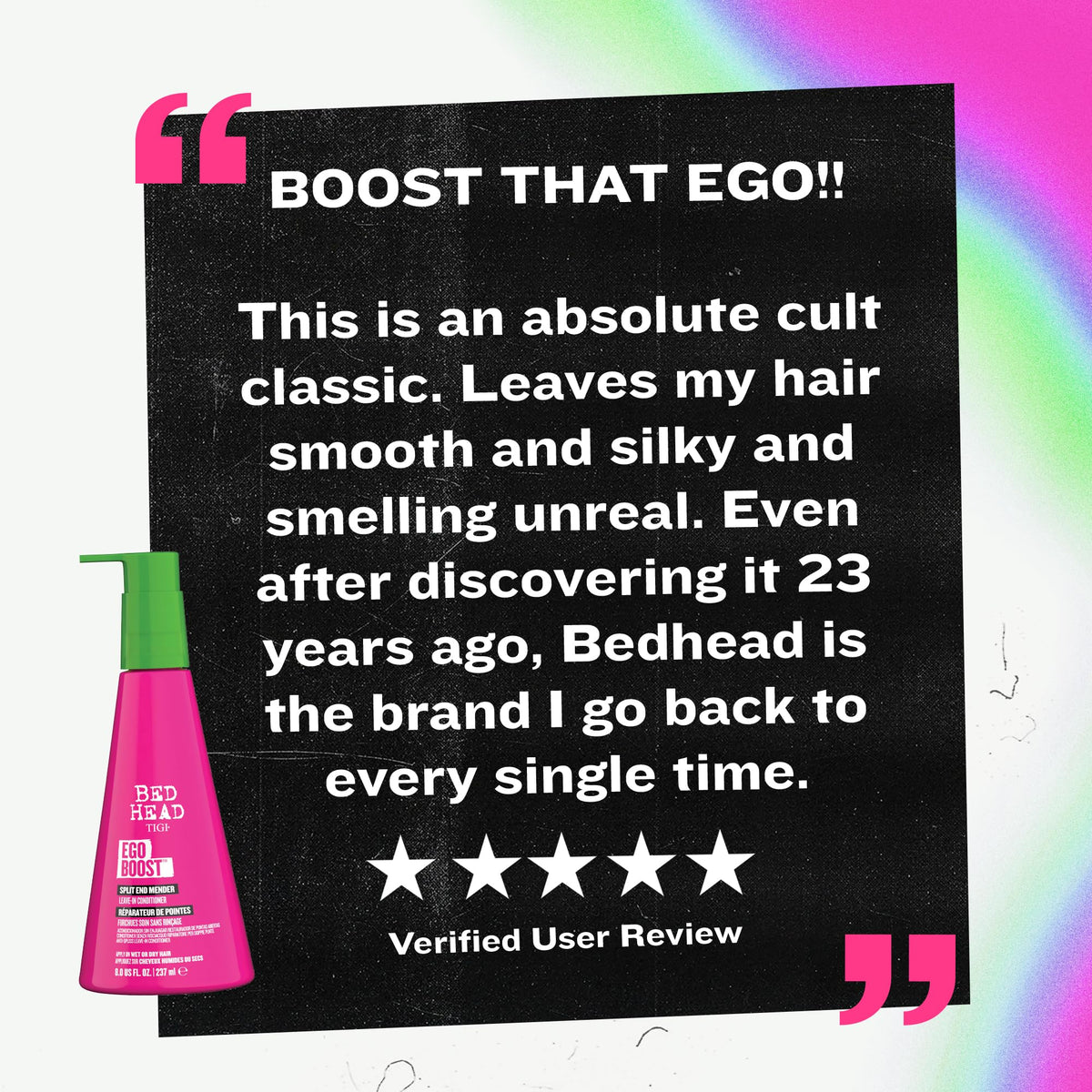 TIGI Bed Head Leave-In Conditioner Ego support 2-Pack packaging details
