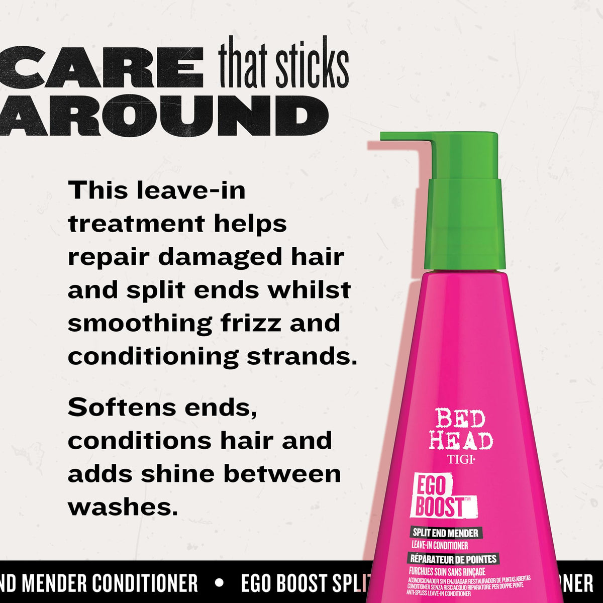 TIGI Bed Head Leave-In Conditioner Ego support 2-Pack with cap open