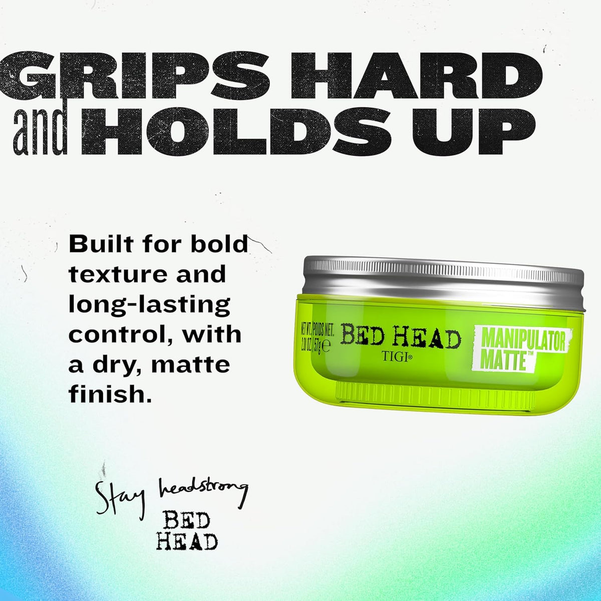 TIGI Bed Head Manipulator Matte Hair Wax back view showing ingredients