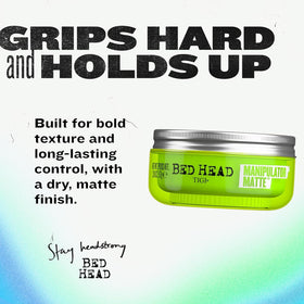 TIGI Bed Head Manipulator Matte Hair Wax back view showing ingredients