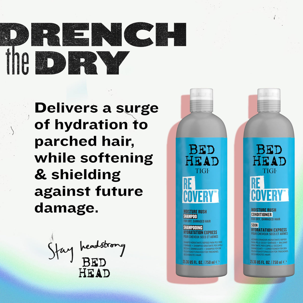 TIGI Bed Head Recovery Shampoo bottle close-up