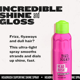 TIGI Headrush Spray in a lifestyle setting
