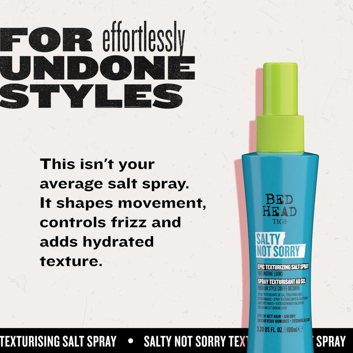 TIGI Salty Not Sorry Texturizing Salt Spray back view
