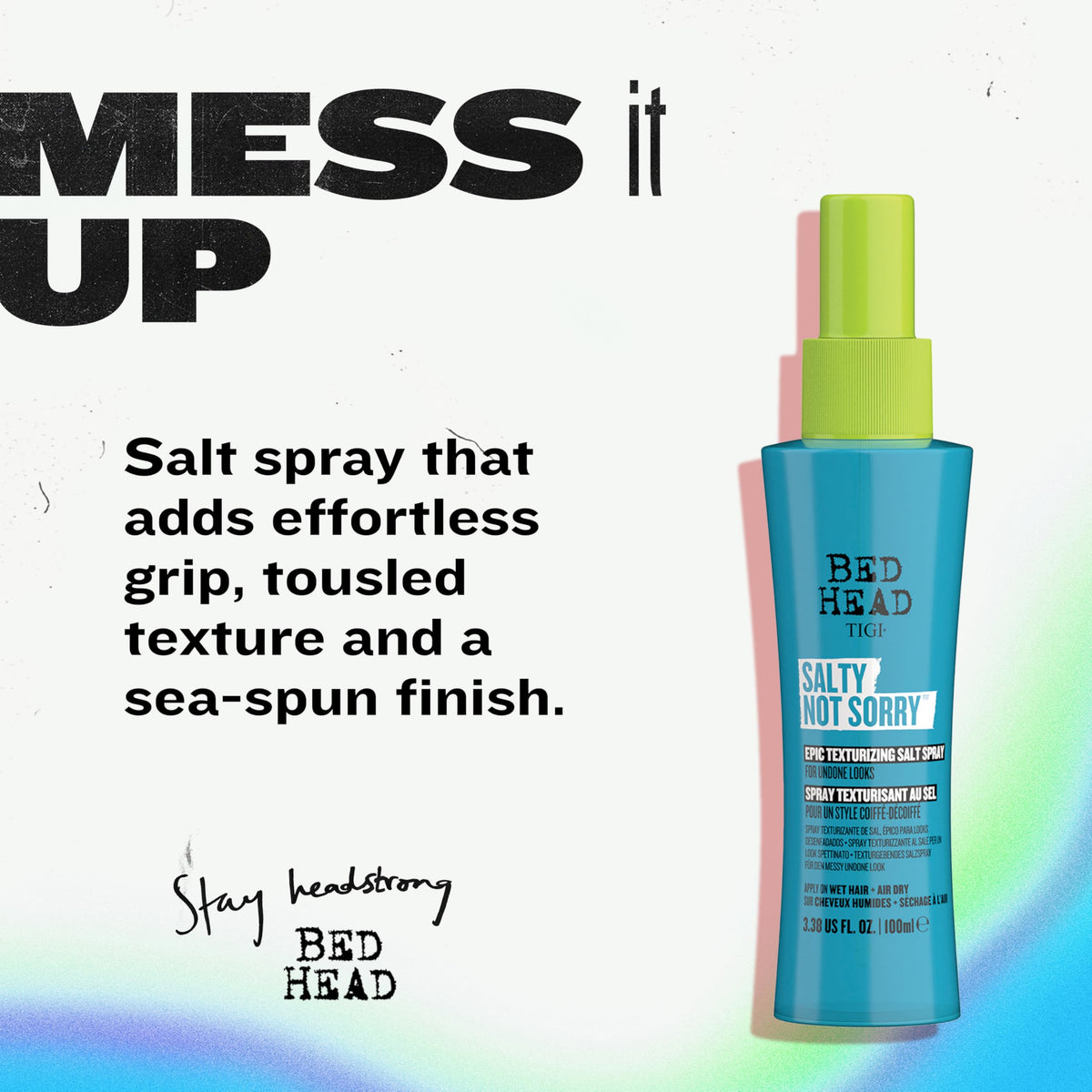 TIGI Salty Not Sorry Texturizing Salt Spray bottle with cap