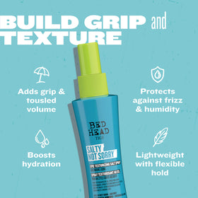 TIGI Salty Not Sorry Texturizing Salt Spray lifestyle scene