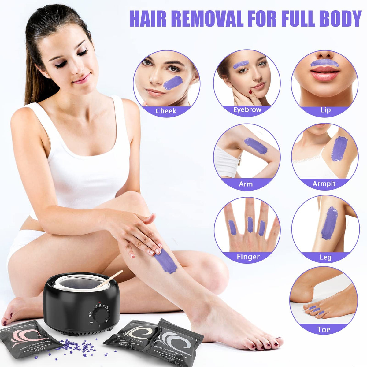 TIKESI pre-waxing and after-waxing sprays included in the kit