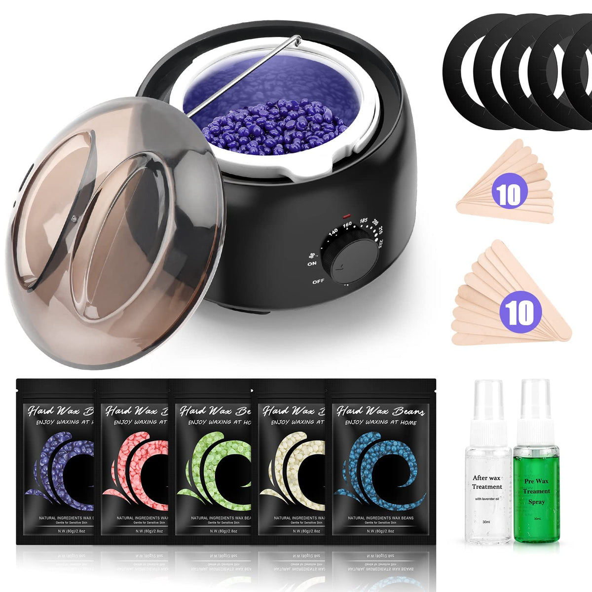 TIKESI Waxing Kit complete set including wax warmer and accessories