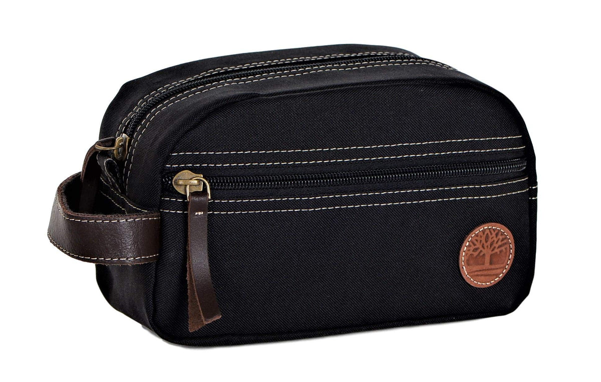 Timberland Men's Toiletry Bag black canvas front view