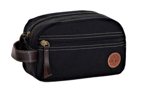 Timberland Men's Toiletry Bag black canvas front view