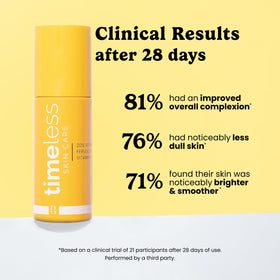 Timeless Skin Care 20% Vitamin C + E Serum back label