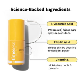 Timeless Skin Care Vitamin C + E Ferulic Acid Serum 20% back view