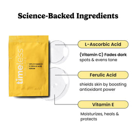 Timeless Skin Care Vitamin C + E Ferulic Acid Serum single-use pouch