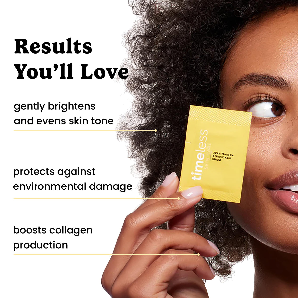 Timeless Skin Care Vitamin C + E Ferulic Acid Serum texture on hand
