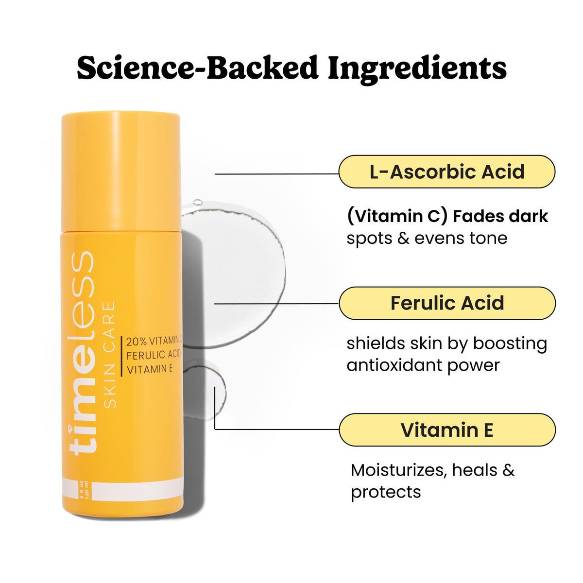 Timeless Skin Care Vitamin C Serum bottle with pump