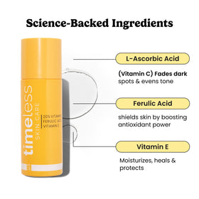 Timeless Skin Care Vitamin C Serum bottle with pump