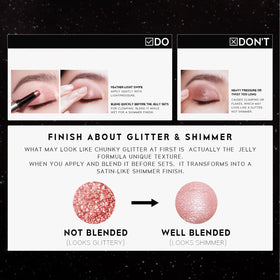 TIMEPHORIA Jelly Gel Eyeshadow Stick being applied on eyelid