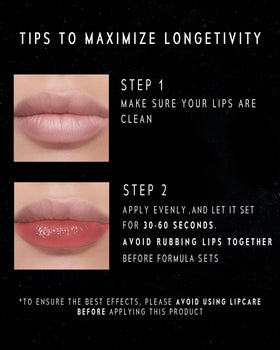 TIMEPHORIA Stellar Dust Lip Stain 06 Nerose shade comparison