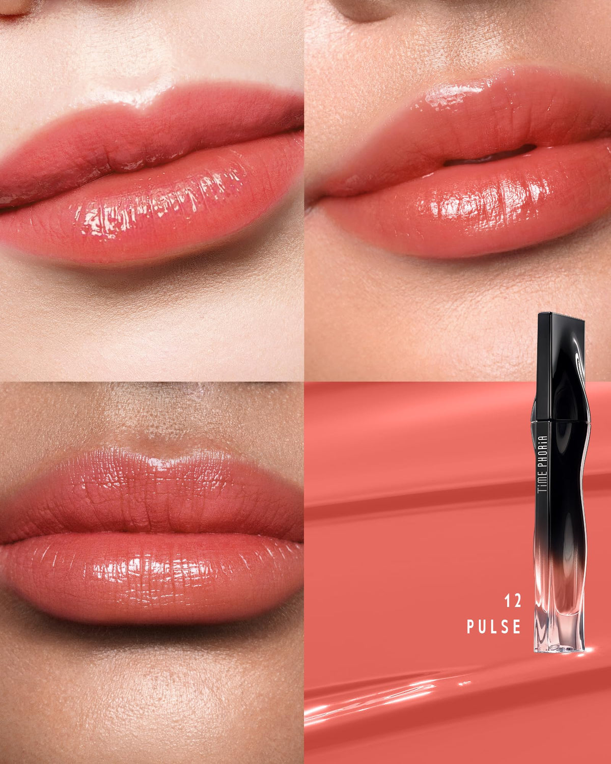 TIMEPHORIA Stellar Dust Lip Stain 12 Pulse swatch on skin