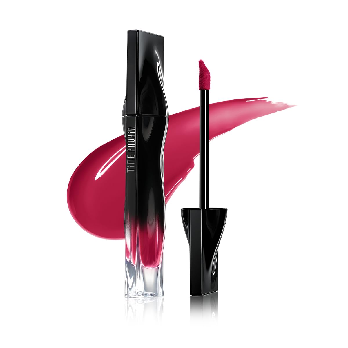 TIMEPHORIA Stellar Dust Lip Stain 15 Aureon front view with reddish pink glossy finish