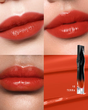 TIMEPHORIA Stellar Dust Lip Stain 18 Terra packaging display