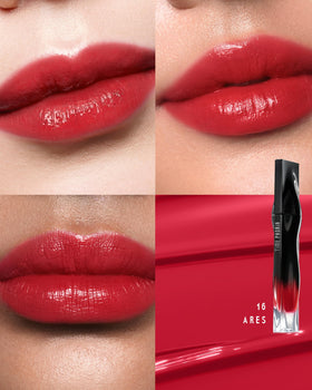 TIMEPHORIA Stellar Dust Lip Stain Classic Red 16 swatch on skin
