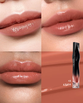 TIMEPHORIA Stellar Dust Lip Stain Nude Brown applicator close-up