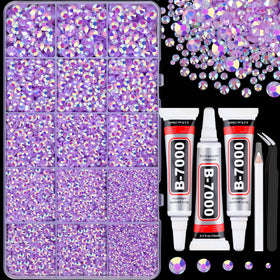 TINKRSTUFF 16000Pcs Lavender Purple AB rhinestones front view