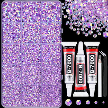 TINKRSTUFF 16000Pcs Lavender Purple AB rhinestones front view