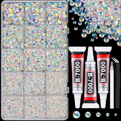 TINKRSTUFF 16000Pcs Resin Jelly Rhinestones assorted sizes in box